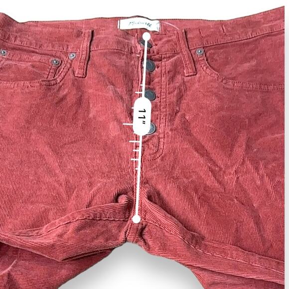 Madewell Cali Demi-Boot Jeans in Corduroy: Button-Front Edition Sz 30 NEW - Picture 14 of 15